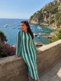 Blue threads dress