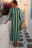 Blue threads dress