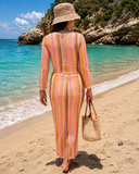 Pink threads bathing suit + skirt